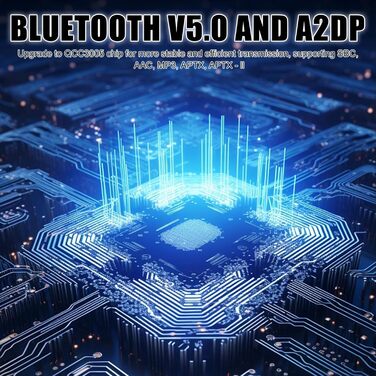 Bluetooth аудіо адаптер NFC 5.0: HiFi приймач для стереосистеми з AUX/Cinch роз'ємами