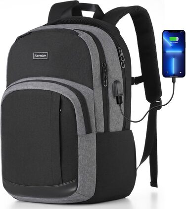 Рюкзак для підлітка/чоловіка/жінки, 35л, USB-порт, 15.6