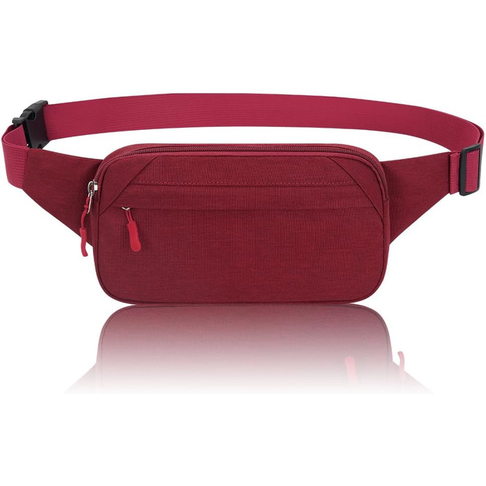 Сумка на пояс для чоловіків та жінок. Спортивна фанна-пак для подорожей, прогулянок з собакою та активного відпочинку (червона)
