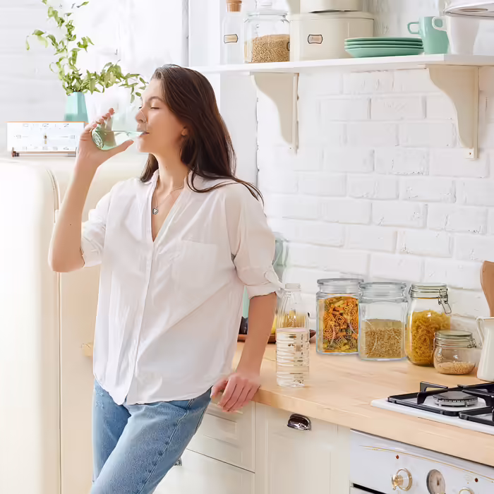 Relaxdays Набір з 6 баночок для зберігання з кришками 750 мл