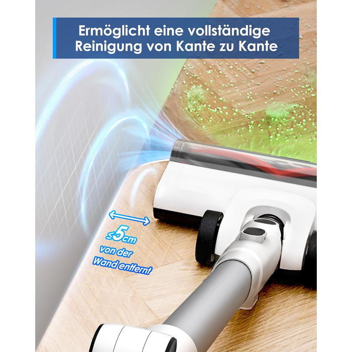 Бездротовий пилосос Tineco PURE ONE A50S Plus: потужний акумуляторний вертикальний пилосос з контейнером 1 л та турбощіткою ZeroTangle для видалення шерсті тварин. Ідеально підходить для твердих підлог.