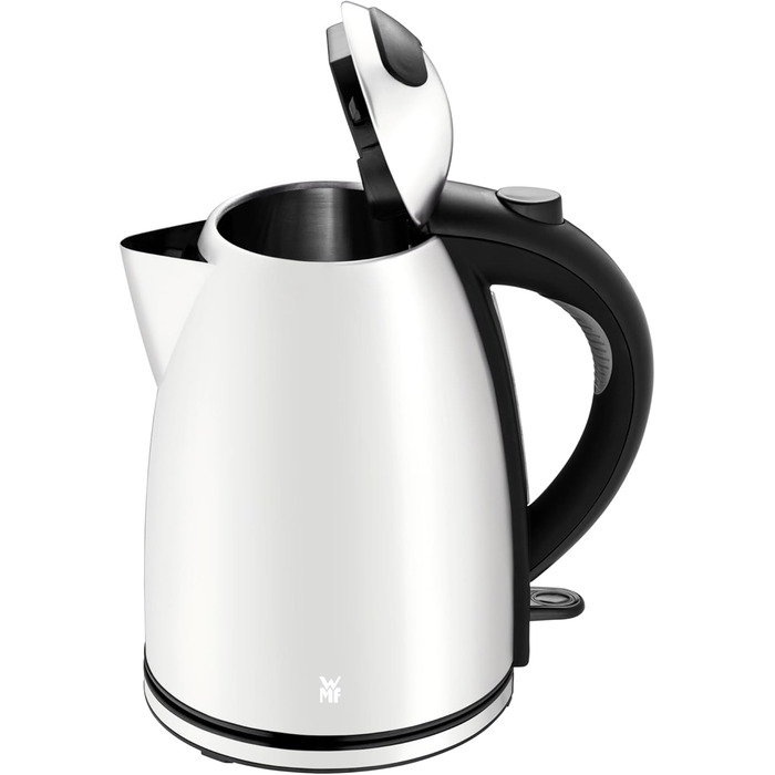WMF Stelio Stainless Steel Kettle 1.7L, Electric Kettle with Scale Filter, 2400 W, Illuminated Water Level Indicator, Matte Stainless Steel (Gray)