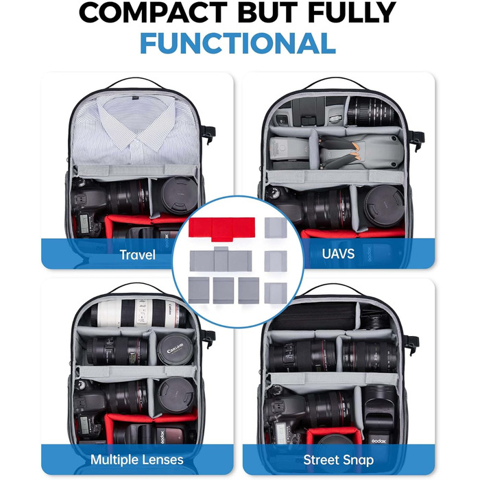 Bagsmart Рюкзак для фотоапарата та ноутбука 15.6