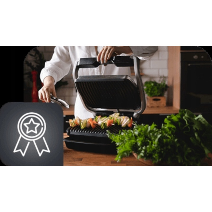 Складаний електричний гриль Tefal Optigrill Elite XL GC760D30, 2200 Вт