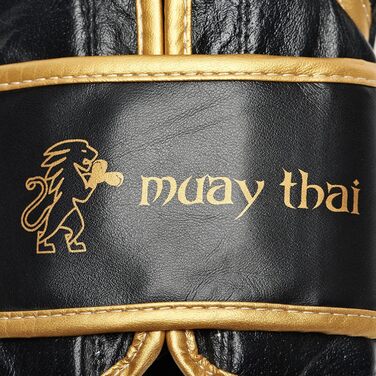Боксерські рукавички Leone 1947 Muay Thai, 12 Oz, чорні