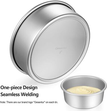 Cake Pan Set - Round Baking Pans made of Anodized Aluminum with Non-Stick Coating, Removable Bottom (1, 3 Sizes)