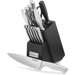 Cuisinart 15-Piece Stainless Steel Hollow Handle Knife Block Set