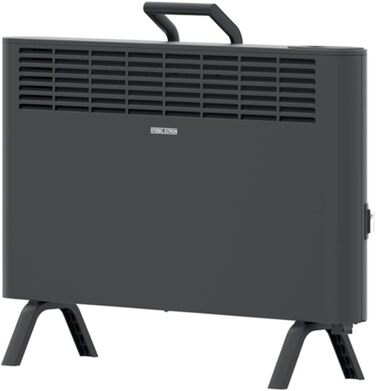 Електричний конвекторний обігрівач Stiebel Eltron 2 kW, для площі 25 м², з терморегулятором, на колесах, чорний, TÜV-сертифікований