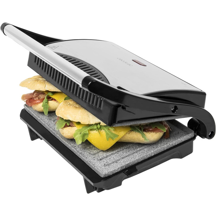 Cecotec Rock'nGrill Dark 700W Electric Grill with Stone Coating - PTFE & PFOA Free