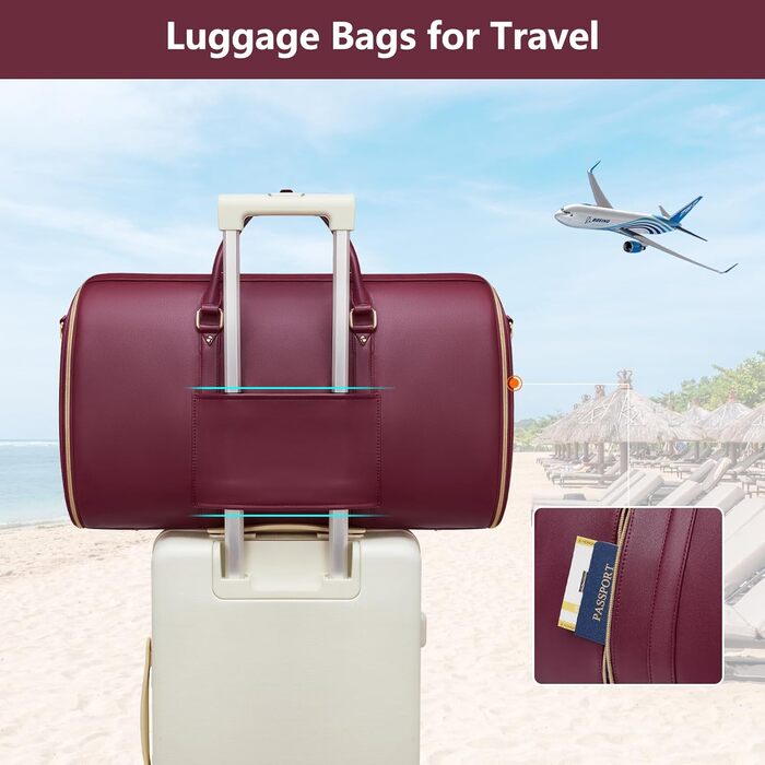 Чохол для одягу для подорожей Getaway Solids, сумка-органайзер для костюмів, однотонний червоний
