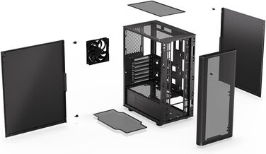 Корпус для ПК Endorfy Ventum 200 ARGB ATX з 4 вентиляторами 120mm ARGB, скло, Mesh-панель, широка сумісність з охолодженням