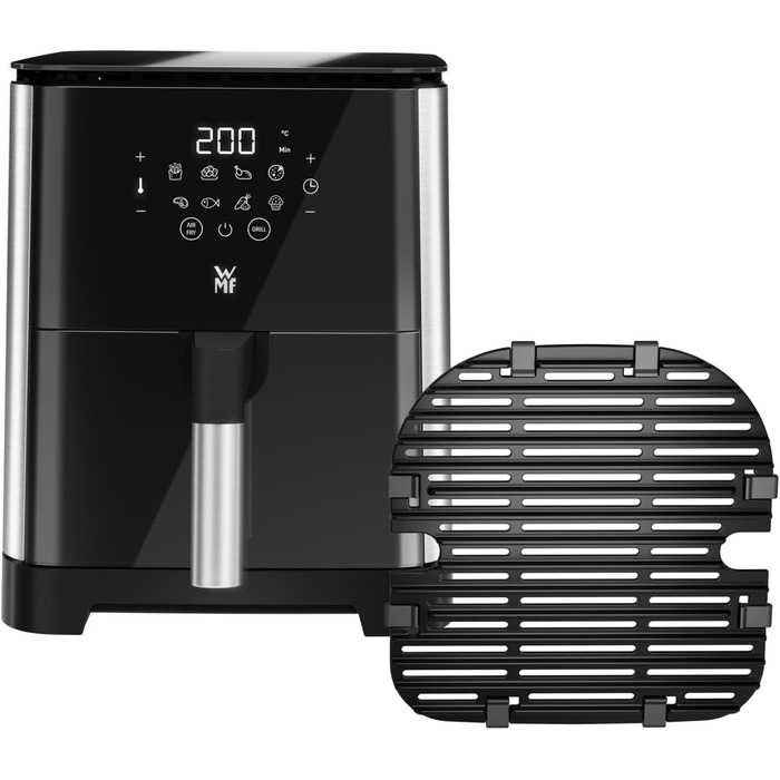 WMF Multi Taste Hot Air Fryer, Airfryer, 1550 W, 4.6l for 2-4 people, healthy frying, drying, grilling, hot air fryer with 8 programs, 4.6 Liter Air Fryer, black