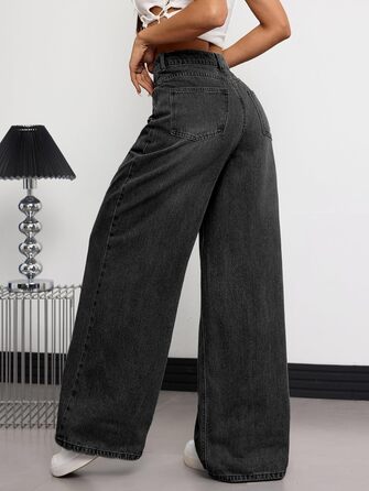 Джинси жіночі широкі Baggy Denim Y2K 90-ті Vintage Hip Hop чорні XL