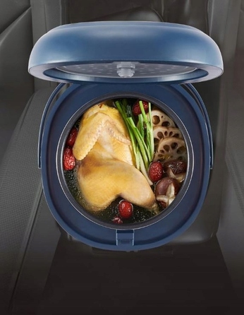 Автомобільна рисоварка 2 л, 200 Вт, 12В/24В, 8 програм приготування