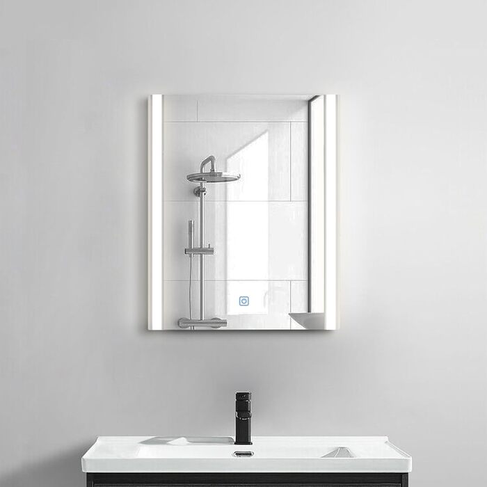 Дзеркало для ванної кімнати CLIPOP з підсвічуванням LED, сенсорне управління, IP44, 40x50 см