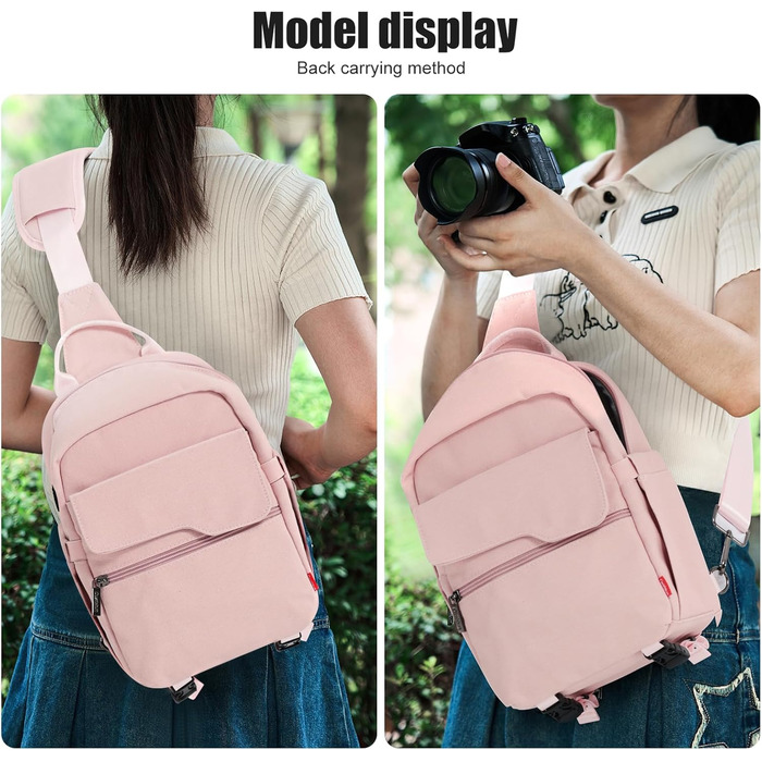 Кришка-органайзер для камери: для DSLR, беззеркальних та компактних камер, білий (рожевий, L)