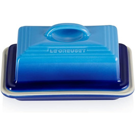Le Creuset Stoneware Butter Dish, 900 g, 17 x 12.5 x 9 cm, Azure, 80837172200003
