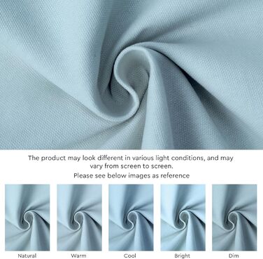 Encasa XO Cotton Fabric Napkins | Set of 12 | Size 43x43 cm | Solid Ice Blue | Machine Washable