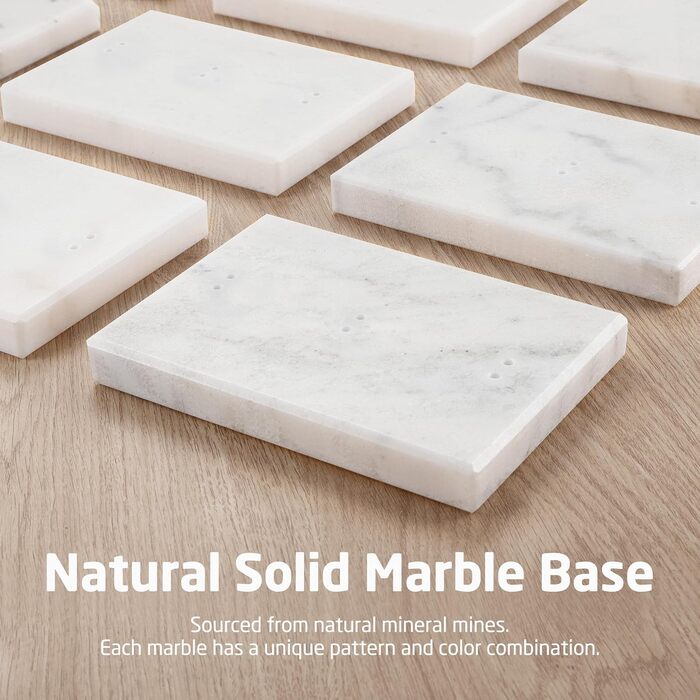 Підставка для рушників KES, вільна стоянка, 3 стійки, нержавіюча сталь SUS304, з мармуровою основою, BTH217S3-2