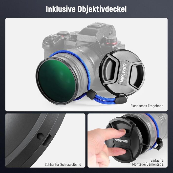 NEEWER CPL фільтр 52mm: поляризаційний, нанопокриття, HD скло для об'єктивів камер. Зменшує відблиски та віддзеркалення
