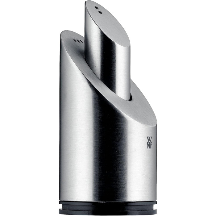 WMF Barista Sugar Shaker 240g, Glass & Two-in-One Salt/Pepper Shaker Set, 2-Piece, Small Shaker, Salt Shaker, Pepper Shaker, Cromargan Stainless Steel, Matte Finish, Dishwasher Safe, Grey, centimeters