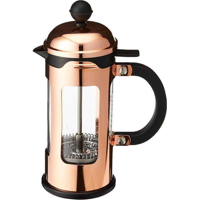 Френч-прес Bodum CHAMBORD, 0,35 л, мідний, скло та нержавіюча сталь, із захистом від проливання