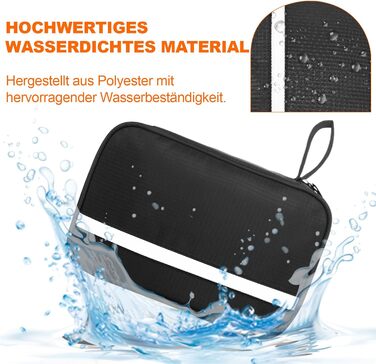 Чоловіча та жіноча косметичка для подорожей з відділеннями, водонепроникна, з гачком, зелена (чорна)