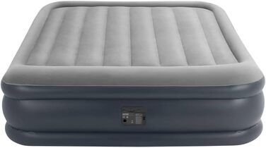 Надувний матрац Intex 64126 Essential Rest Dura-Beam Plus Queen сірий 230V - двоспальний матрац для дому та відпочинку