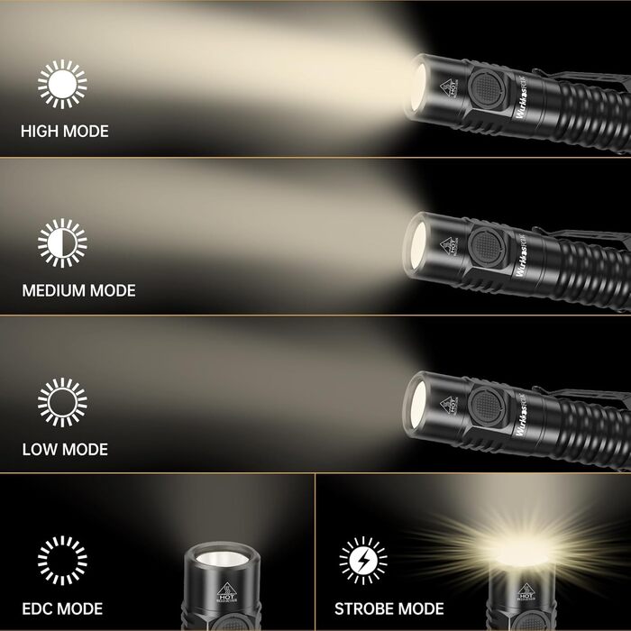 Wurkkos FC11-C LED ліхтар: 1200 люмен, USB-C, 90 CRI, 5000K, магнітний цоколь