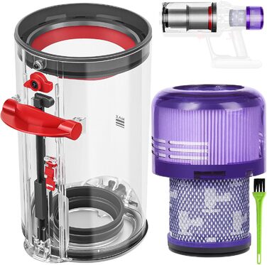 Dyson V11 V15 Dust Bin Filter Replacement Parts - Compatible with SV14, SV17, SV15, SV22, SV28 Vacuum Cleaners