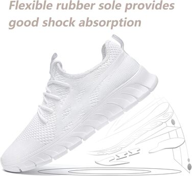 Жіночі кросівки для бігу та ходьби, Slip-On, сітка, білі, 38 EU