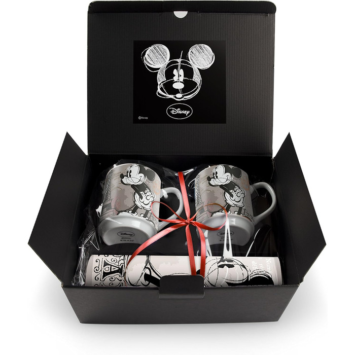 Egan Set 2 Stackable Mug Paris Disney with Placemat, Multicolor, WMSET/31