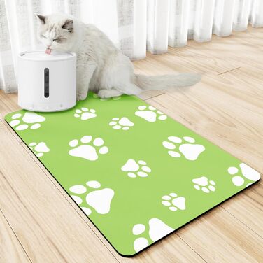 Підкладка під годівницю для котів JanYoo 50x35 см, водовідштовхувальна, антиковзаюча, сіра