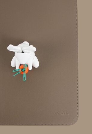 Підкладка для столу з шкіри Nodito, двостороння, для ноутбука, миші, малювання та рукоділля (43.2 x 61 см, Хакі/Світло-Хакі)