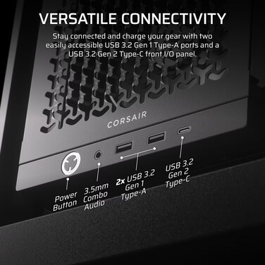 Корпус Corsair 4000D FRAME RS Midi Tower, чорний
