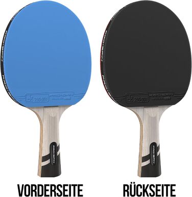 PRO SPIN Table Tennis Paddle - Carbon Pro Racket with Superior Precision, Spin Rubber, 2.0mm Sponge, Protective Case - Premium Quality, High Performance Table Tennis Set (Blue, 2-Pack)