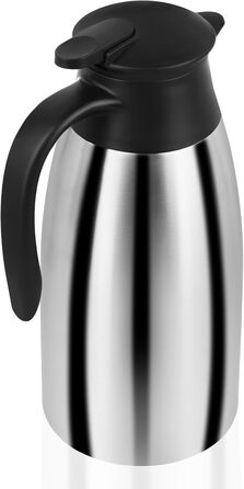 2 Liter Thermos Flask, 304 Stainless Steel Insulated Flask, Coffee Pot Thermo Double-Walled Vacuum, Tea Pot 24 Hour Heat Retention, Thermos Flask for Coffee, Tea, Water, Drink, Keep Warm Flask