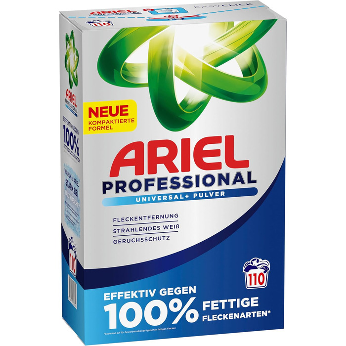 Універсальний пральний порошок Ariel Professional Fresh для професійного використання, проти жирних плям, 6.01 кг