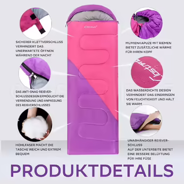 Clostnature Lightweight Sleeping Bag for Camping – Outdoor Casual Quilt Sleeping Bags with Small Pack Size for Adults, Women, Men, Hiking, Sports, Mountaineering (Left Zipper)