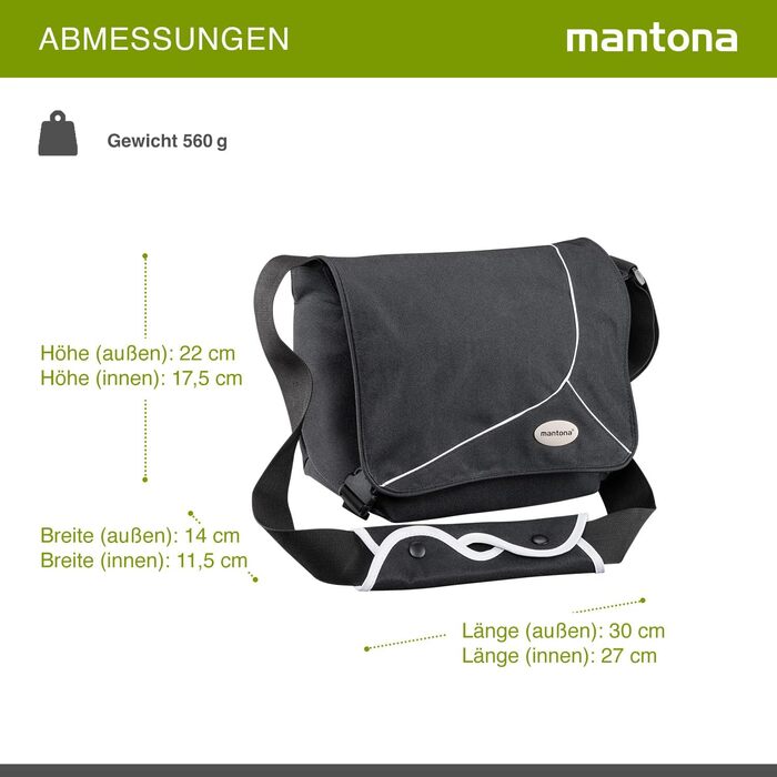 Сумка для фотоапарата Mantona Mondstein SLR чорно-біла (Messenger Bag, універсальна)