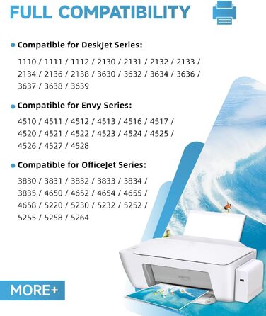 Картриджі для принтера HP 302 XL сумісні (чорний та кольоровий), Multipack для HP Envy 4520, 4525, 4527, DeskJet 3630, 3636, OfficeJet 3830, 3831, 5230, 5232