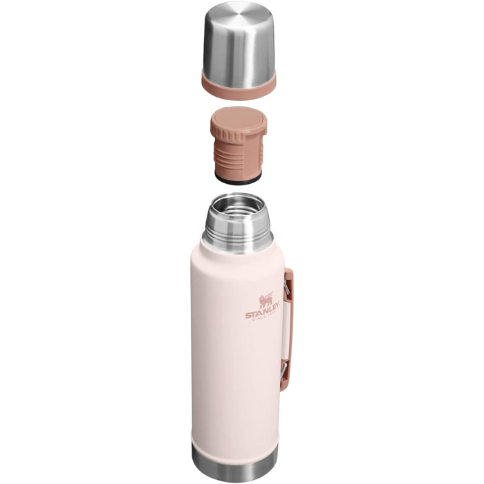 Термос STANLEY Classic Legendary 1.4л, вакуумна пляска для напоїв (Rose Quartz) — тримає температуру 24 год, герметичний, без BPA