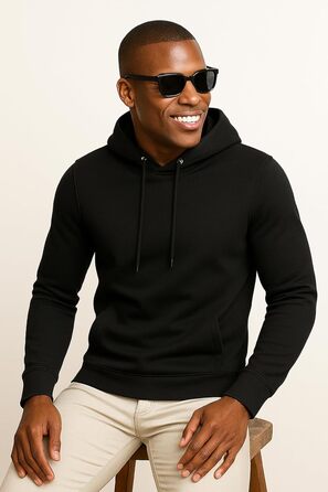 Худі Leif Nelson Slim Fit для чоловіків, чорний: стильний капюшонний світшот для спорту та повсякденного носіння