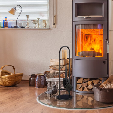 Relaxdays Fireplace Set Modern 4-Piece