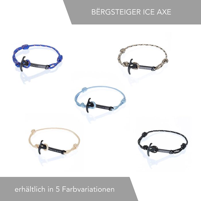 ICE AXE Armband for Men & Women with Ice Axe - high-quality fabric armband - Bracelet braided - Fabric bracelets - ideal mountaineering gift