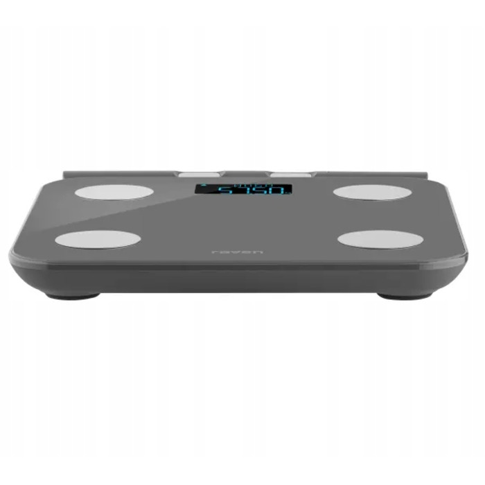 Скляні ваги для ванної Raven EW012BT: аналіз складу тіла, до 180 кг, з підтримкою мобільного додатка