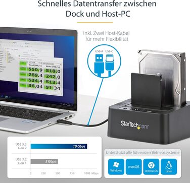 Дублікатор жорстких дисків StarTech.com USB 3.1 (10Gbps) Standalone HDD Docking Station, SDOCK2U313R