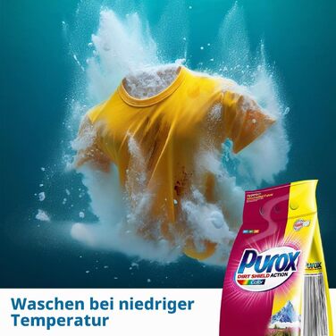 Пральний порошок для кольорових речей PUROX Color, 10 кг, 142 прання, у м'якій упаковці
