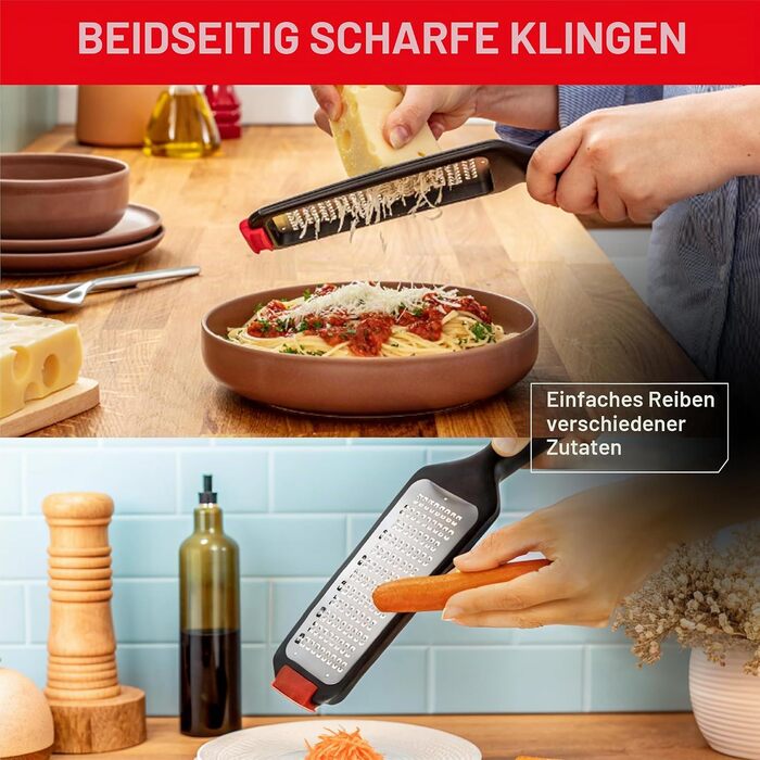 Tefal Ingenio K20707 Універсальна тертка для овочів та фруктів, чорний/червоний/нержавіюча сталь, для посудомийної машини