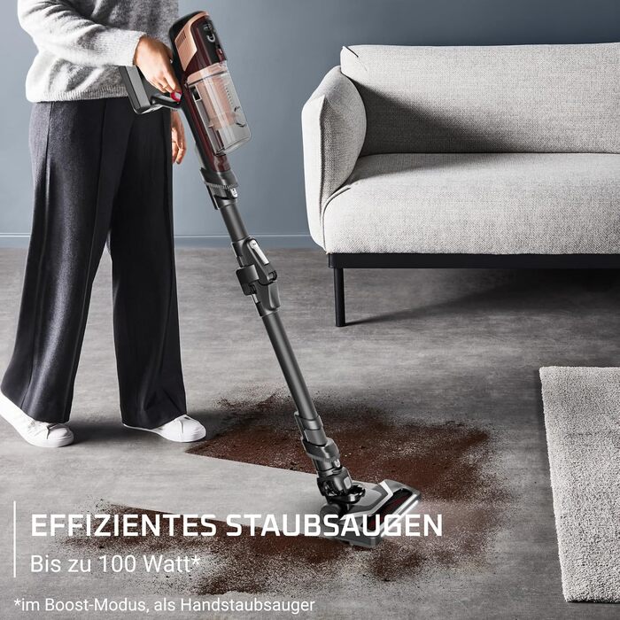 Акумуляторний вертикальний пилосос Rowenta X-Pert 6.80 Flex, 100 AW, бездротовий стіковий пилосос (винно-червоний/чорний)
